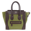Celine Luggage Micro Handbag Canvas Leather