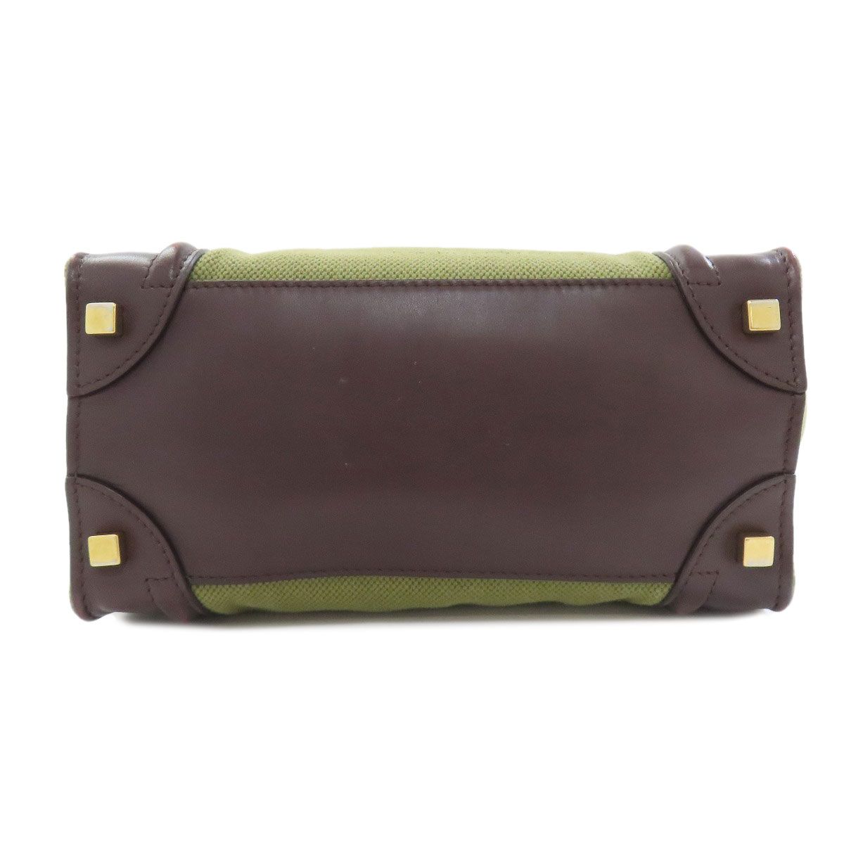 Celine Luggage Micro Handbag Canvas Leather — view 4