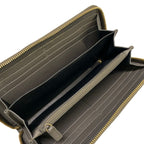 Saint Laurent Yves Rive Gauche Wallet Dark Gray Zip Around Leather — view 3