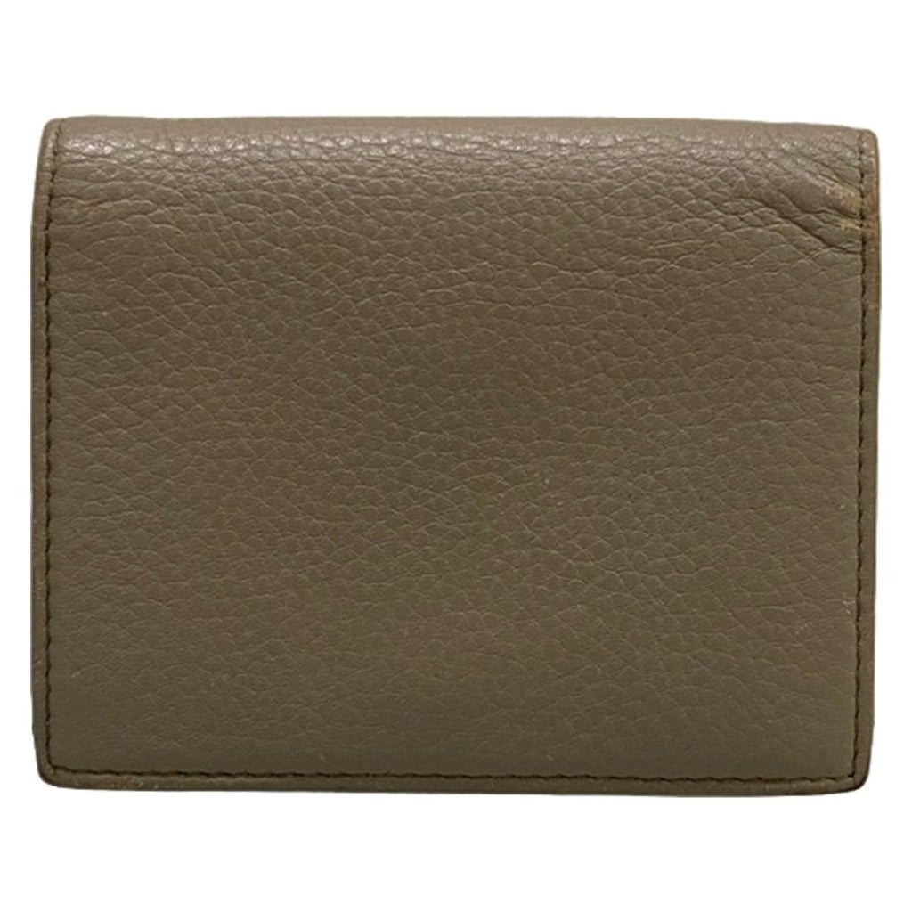 Prada Bifold Wallet Gray Beige Leather — view 2