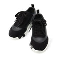 Hermes Sneakers Bouncing Leather Suede 37 Shoes Black White