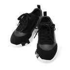 Hermes Sneakers Bouncing Leather Suede 37 Shoes Black White