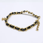 Chanel Gold Black Patent Tape Choker Necklace — view 3
