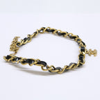 Chanel Gold Black Patent Tape Choker Necklace — view 5