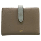 Celine Bifold Wallet Strap Pebble Mineral
