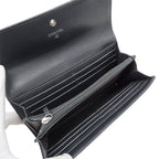 Chanel Wallet Caviar Leather Charcoal Gray Flap Type Logo Adult — view 7