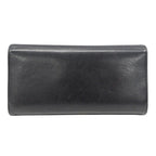 Chanel Wallet Leather Black Silver Flap Logo Simple — view 2