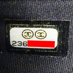 Chanel Wallet Leather Black Silver Flap Logo Simple — view 8