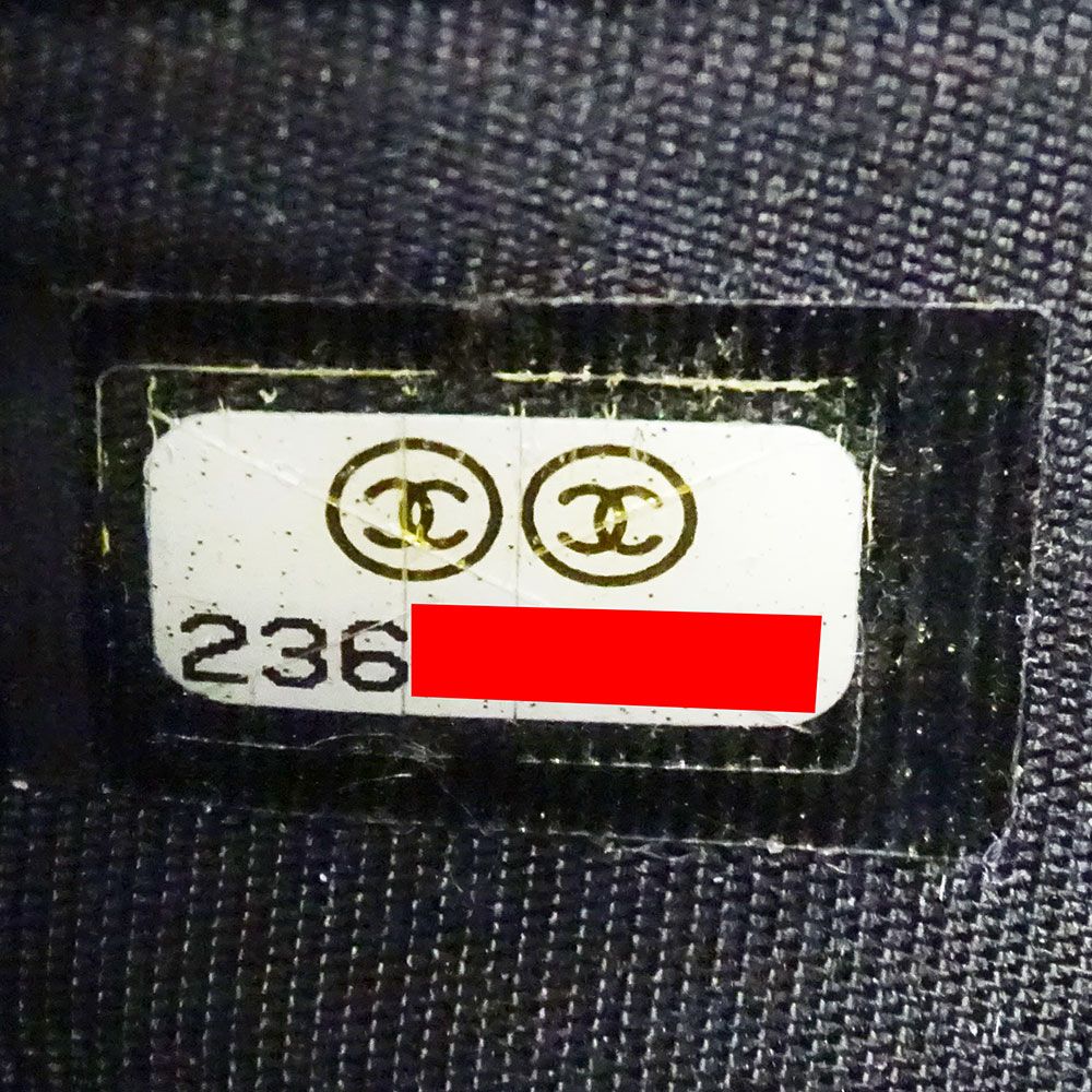 Chanel Wallet Leather Black Silver Flap Logo Simple — view 8