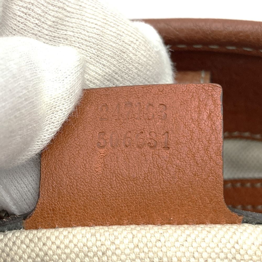 Gucci Tote Shoulder GG Running Canvas Leather Brown — view 8