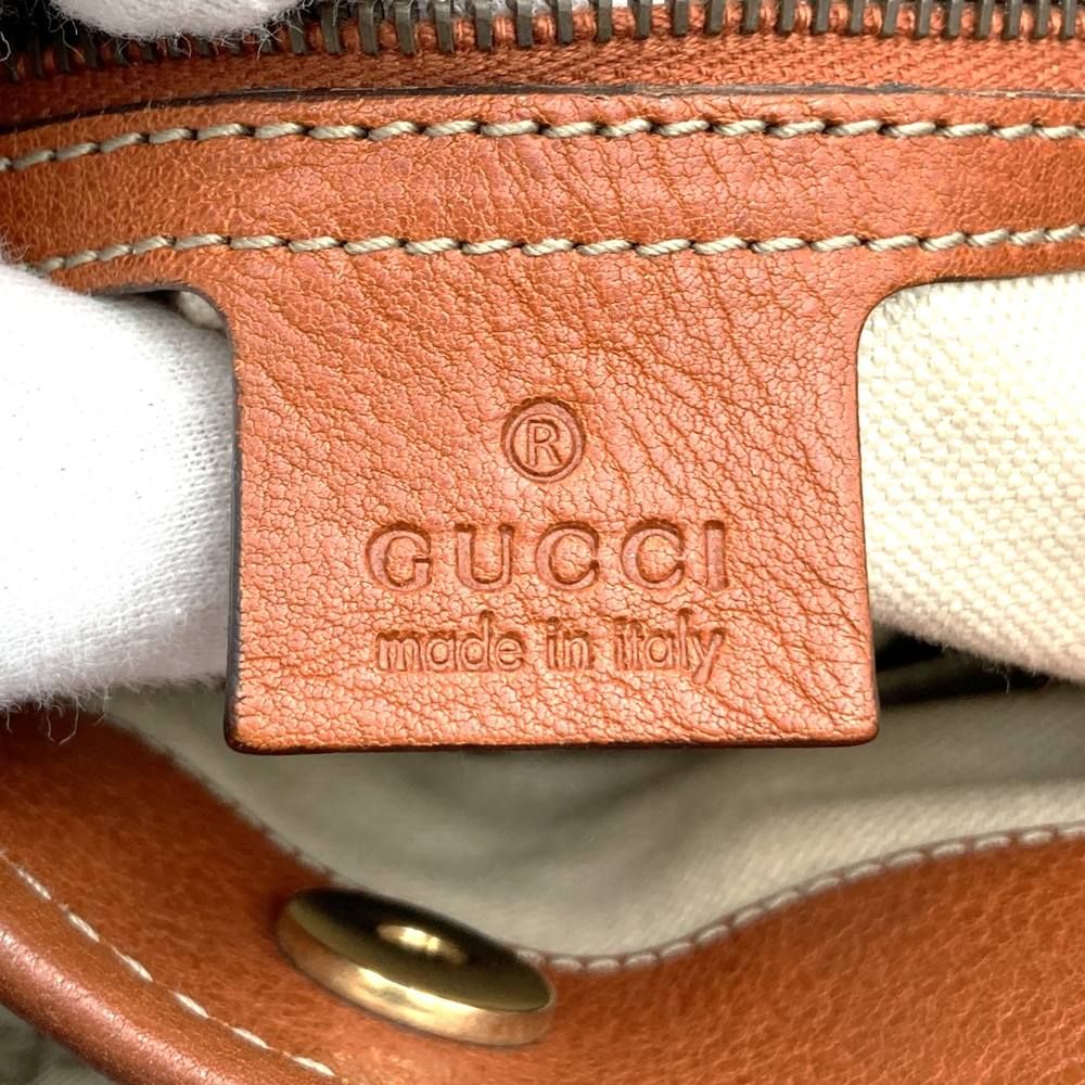 Gucci Tote Shoulder GG Running Canvas Leather Brown — view 7