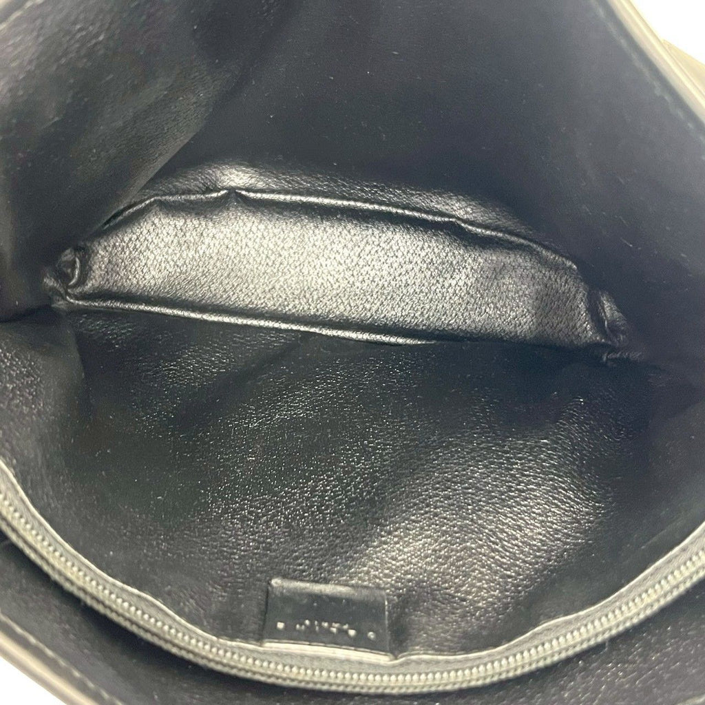 Celine Magaddam Blason Triomphe Pattern Logo Leather Tote Brown Black — view 9