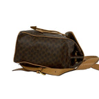 Celine Vintage Macadam Blason Triomphe Pattern Logo Ring Leather Backpack Brown — view 6