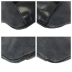 Gucci Black Silver GG Canvas Leather Belt Bag — view 3