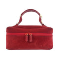 Gucci Horsebit Red Gold Suede 032 Handbag Vanity Bag