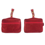 Gucci Horsebit Red Gold Suede 032 Handbag Vanity Bag — view 8