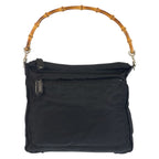 Gucci Bamboo Black Silver Nylon 000 5 Handbag