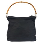 Gucci Bamboo Black Silver Nylon 000 5 Handbag — view 2