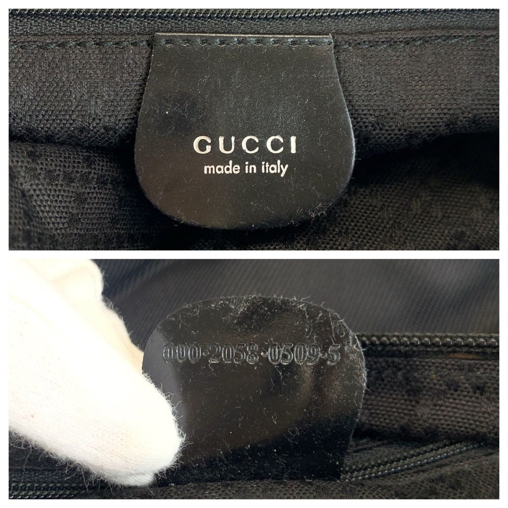 Gucci Bamboo Black Silver Nylon 000 5 Handbag — view 3