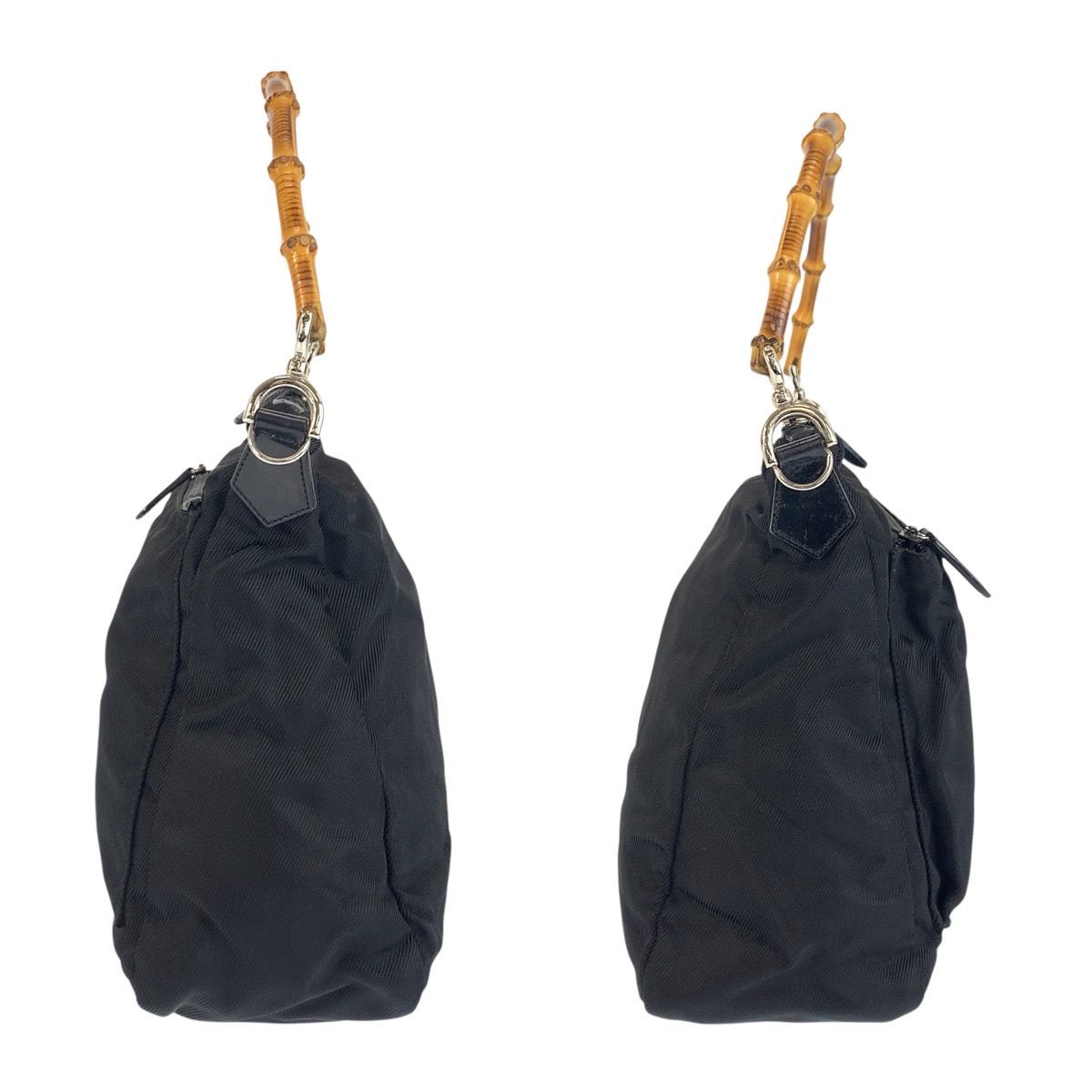 Gucci Bamboo Black Silver Nylon 000 5 Handbag — view 7