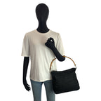 Gucci Bamboo Black Silver Nylon 000 5 Handbag — view 6