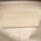 Chanel Choco Bar Camellia Pink Canvas Leather Bar Boston Bag — view 4