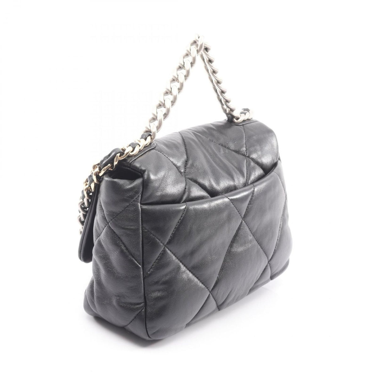 Chanel Shoulder Bag 19 D'isneuf Quilted 2-Way Black Lambskin 19 Chain — view 2