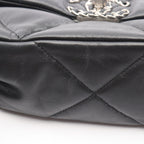 Chanel Shoulder Bag 19 D'isneuf Quilted 2-Way Black Lambskin 19 Chain — view 9