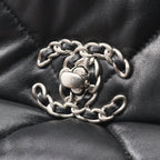 Chanel Shoulder Bag 19 D'isneuf Quilted 2-Way Black Lambskin 19 Chain — view 7