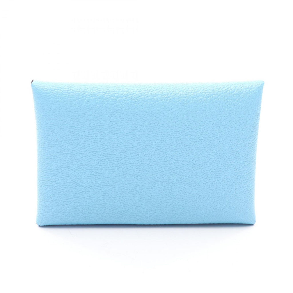 Hermes Coin Case Calvi Duo Celeste Leather