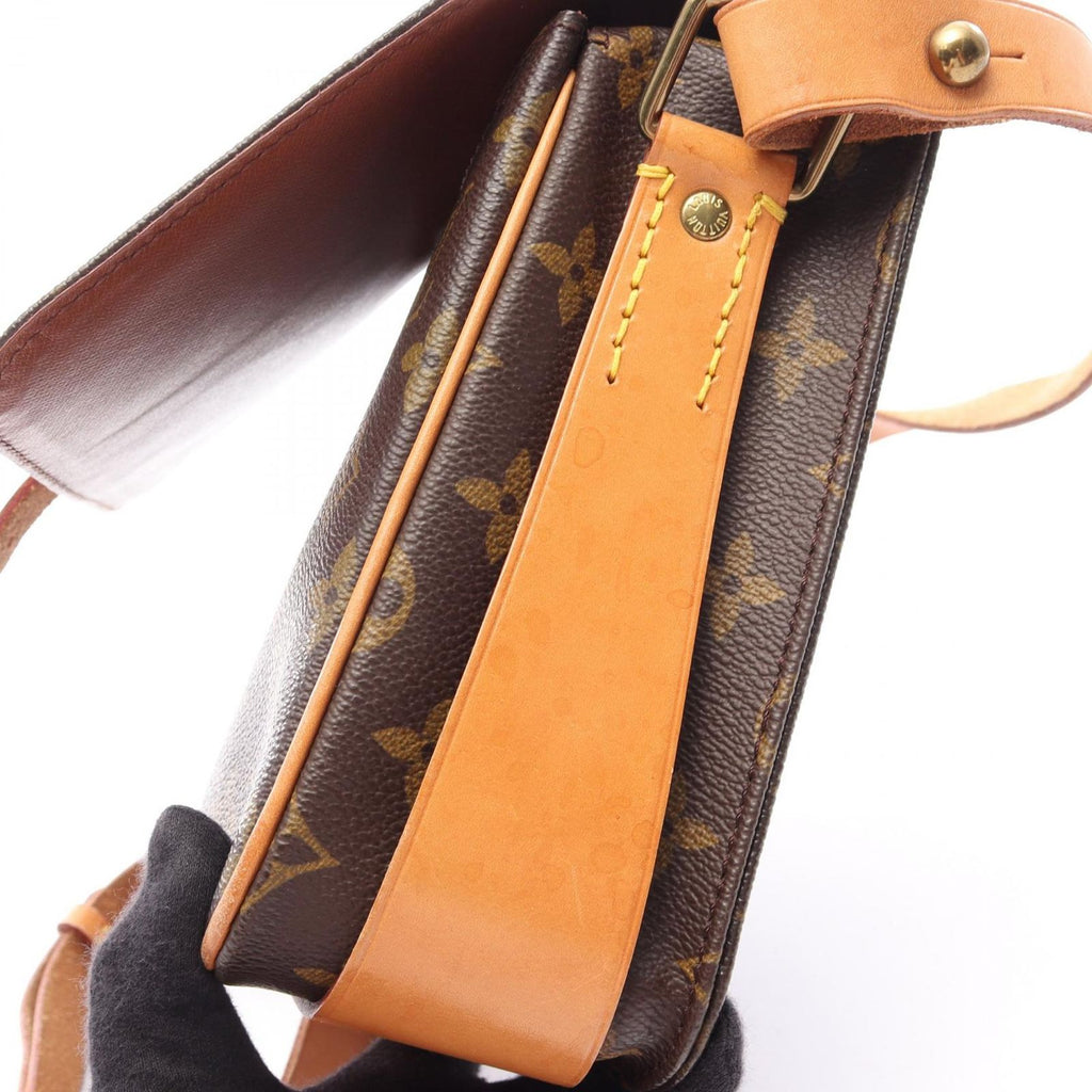 Louis Vuitton Shoulder Bag Cart Ciel MM Canvas Leather — view 6