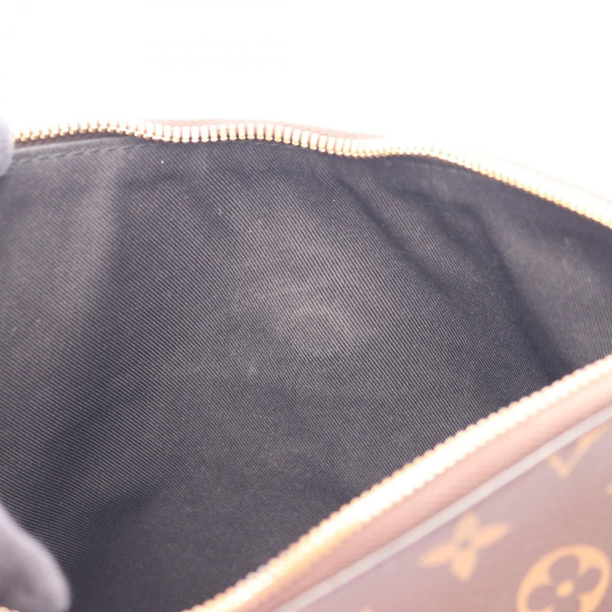 Louis Vuitton Shoulder Bag Odeon NM MM Noir Canvas Leather — view 5