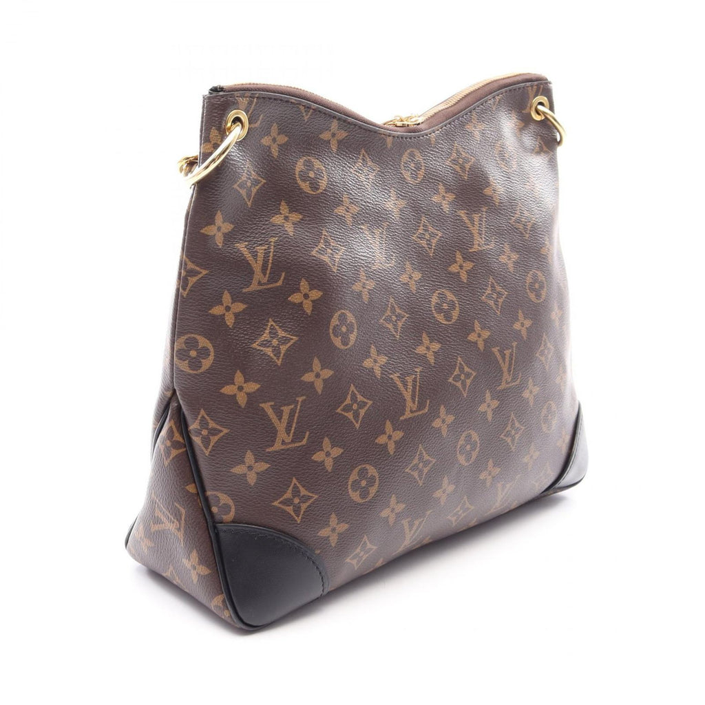 Louis Vuitton Shoulder Bag Odeon NM MM Noir Canvas Leather — view 2