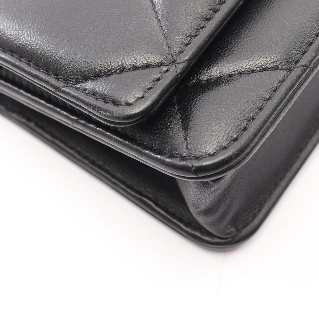 Chanel Shoulder Bag 19 2-Way Black Lambskin 19 Quilted Chain Wallet — view 7