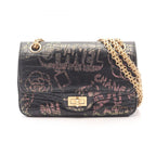 Chanel Shoulder Bag 2.55 Graffiti Mini Croco