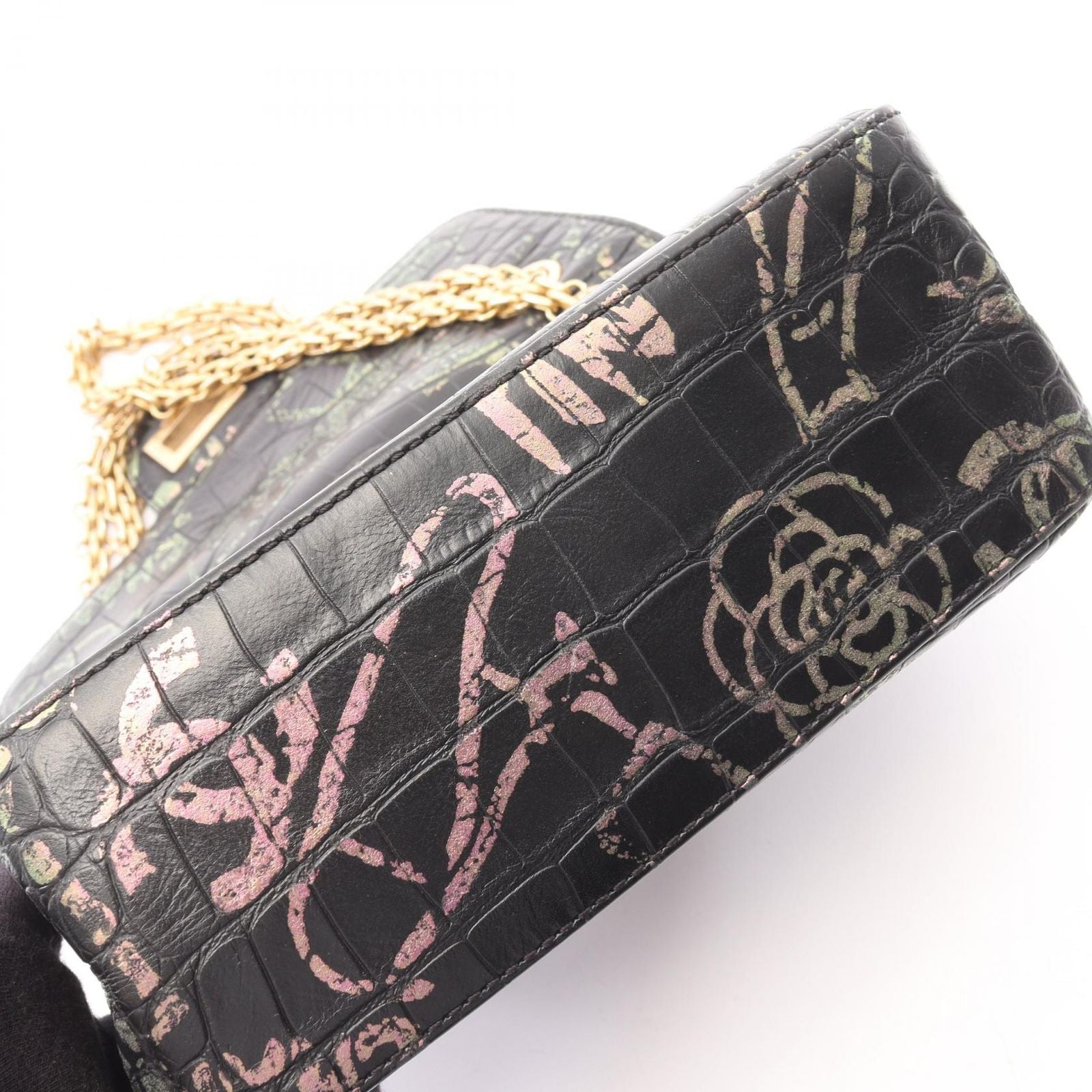 Chanel Shoulder Bag 2.55 Graffiti Mini Croco — view 9