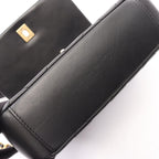 Chanel Shoulder Bag Quilted 2-Way Black Lambskin Small Flap Chain — view 9