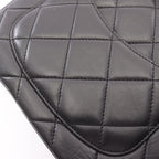 Chanel Shoulder Bag Quilted 2-Way Black Lambskin Small Flap Chain — view 8
