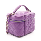 Chanel Shoulder Bag Quilted Vanity 2-Way Purple Caviar Leather Chain — view 2