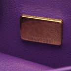 Chanel Shoulder Bag Quilted Vanity 2-Way Purple Caviar Leather Chain — view 5