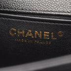 Chanel Shoulder Bag Small Black Caviar Leather Chain — view 4