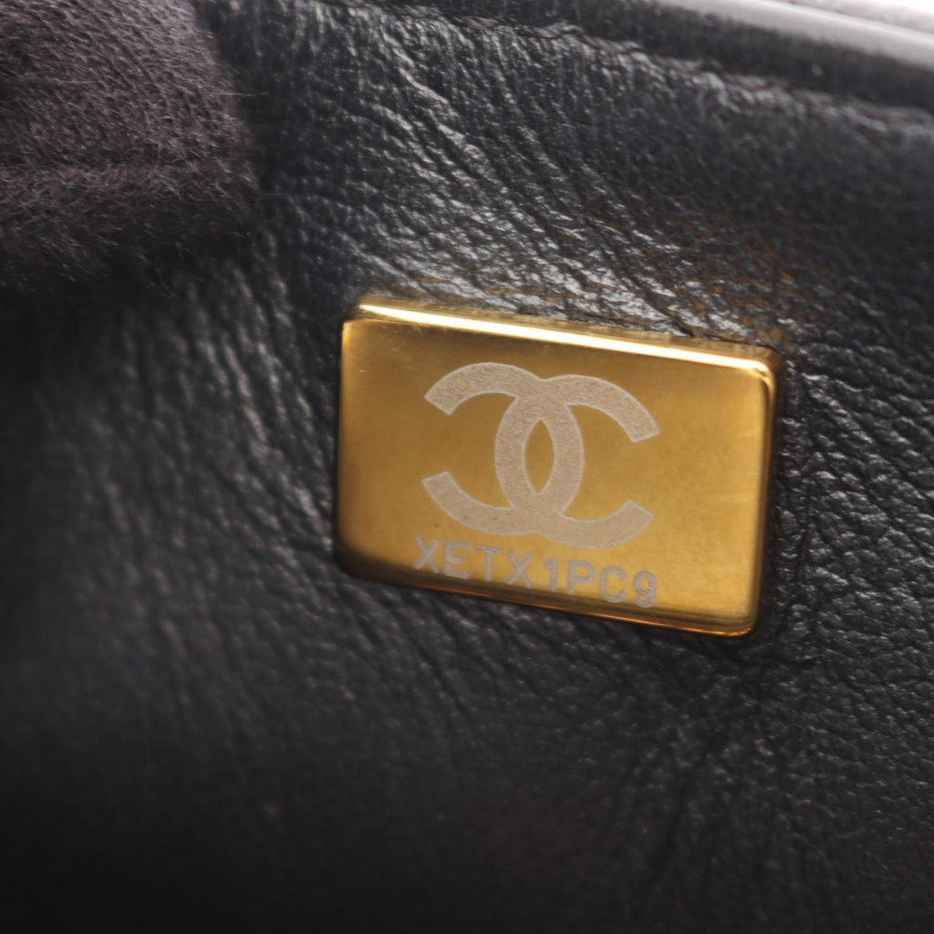 Chanel Shoulder Bag Small Black Caviar Leather Chain — view 5