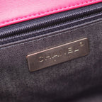 Chanel Shoulder Bag CC Logo Pink Purple Lambskin Chain — view 4