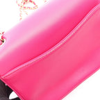 Chanel Shoulder Bag CC Logo Pink Purple Lambskin Chain — view 8
