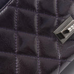 Chanel Shoulder Bag 2.55 Quilted Maxi Double Flap Purple Patent Leather Big — view 7