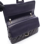 Chanel Shoulder Bag 2.55 Quilted Maxi Double Flap Purple Patent Leather Big — view 8
