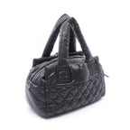 Chanel Coco Cocoon Black Nylon Leather Mini Boston Bag — view 2