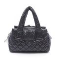 Chanel Coco Cocoon Black Nylon Leather Mini Boston Bag