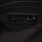 Chanel Tote Paris Biarritz PM Black Canvas Leather PM — view 4