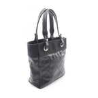 Chanel Tote Paris Biarritz PM Black Canvas Leather PM — view 2